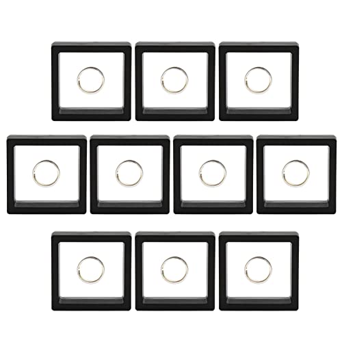 LINGJIONG marco monedas, 10 unidades, soporte pantalla con efecto flotante, soporte para monedas, caja exposición, 10 unidades