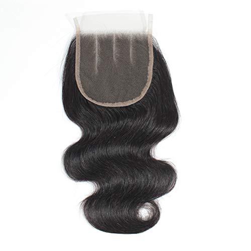 Forawme 130% 1B Body Wave Virgin Human Hair Swiss Lace Closure Soft Cheap Free Part Top Closure Pieces