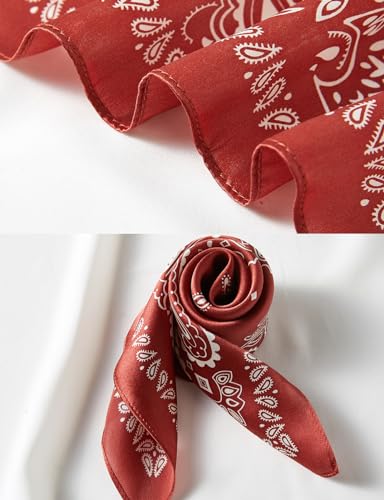 100% Mulberry Silk Neck Scarf 21''x21'' Small Square Hair Scarf for Women Men Lightweight Bandana Envelope Package3