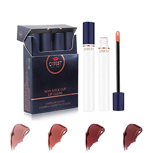 Liquid Cigarretes Lipstick Set, 4 Shades Long-Lasting Matte Smooth High Pigment Lip Stick (Liquid B)