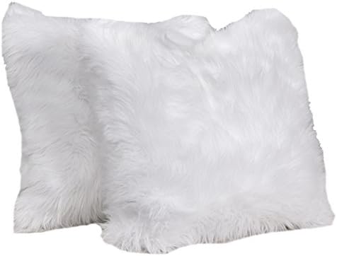 Faux Fur Throw Pillow, Polar