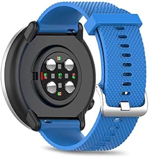 SeaFicco 20mm Silikon Armband Sport Uhrenarmband Fitness Wechselarmband Ersatzband Uhrband Zubehör Kompatibel mit Polar Pacer/Ignite 2 / Ignite/Unite (S, Blau)