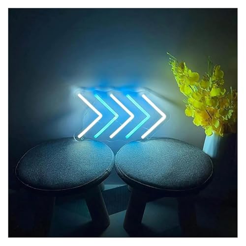 Lampe au néon flèche en acrylique transparent et haute brillance
