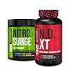 Jacked Factory Nitrosurge Pre-Workout in Blue Raspberry & N.O. XT Nitric Oxide Booster for Men & Women