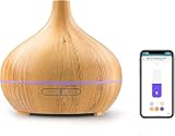 Meross Smart Ultrasonic Diffuser, WiFi Humidifier, Apple HomeKit Alexa Google Home SmartThings Supported, Diffuser for Home Bedroom, with LED Light, Voice/Remote Control, BPA-Free, Ultra Quiet