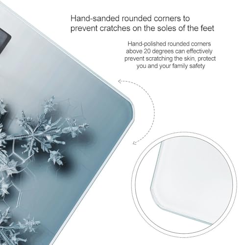 Báscula Digital Transparente Snowflake de Alta Precisión miniatura 4