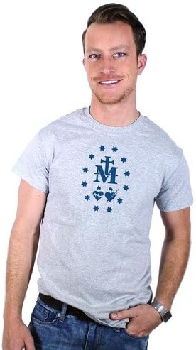 The Catholic Company Miraculous Medal T-Shirt Grey