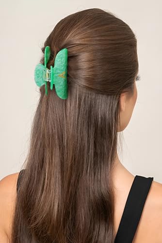 Image of Initial Cute Hair Clips - Letter Elegant Hair Claw Clips, Fashion Glitter Claw Clips Durable Hair Clips, Wedding Gift, Bridesmaid Gifts, Birthday Gifts, Christmas Gift, Green Letter C