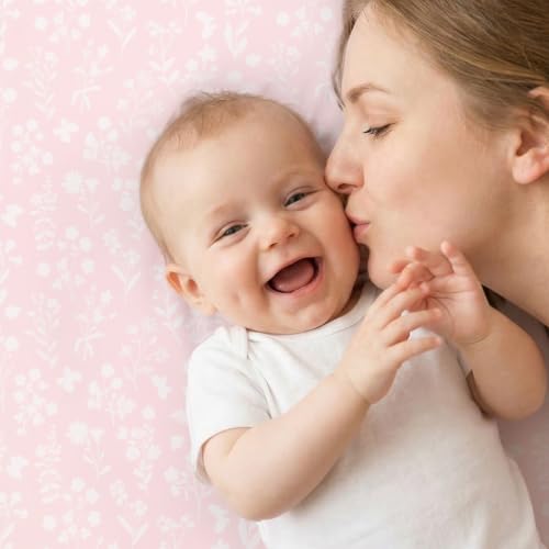 Image of david's kids 3 Pack Fitted Crib Sheets, Ultra Soft Breathable Comfortable Baby Sheet Set for Boys Girls Neutral, 28x52 Inch Fits Standard Crib and Toddler Mattresses, Garden