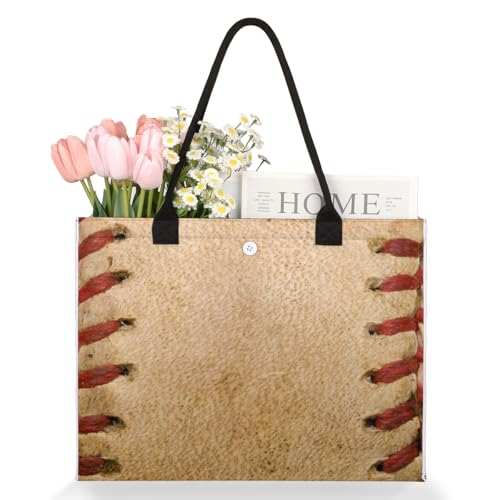 Vintage Baseball Sports Tote Bag for Women Large Beach Bag Reusable Tote Bags for Work Travel Beach Shopping3