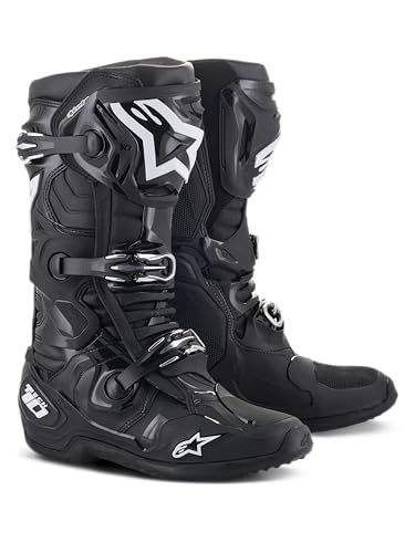 Image of Alpinestars Tech 10 Boots, High-Performance Motocross Boots, CE-Certified, 11, Black