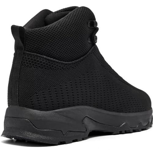 SHULOOK Non Slip Work Boots for Men Slip Resistant Lightweight Kitchen Chef Shoes for Restaurant Food Service Comfy Working Shoe Ankle Support Mesh Walking Footwear Black3