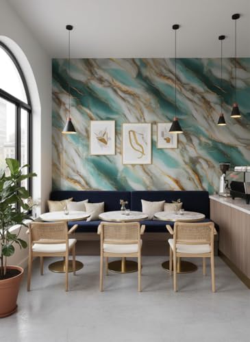 Image of VKR Premium Removable Self Adhesive Wallpaper Roll | Waterproof Peel & Stick Vinyl Sheet for Kitchen Countertops, Cabinets, Tables & Home Furniture Decor(Sky Gold, Pack of 1)