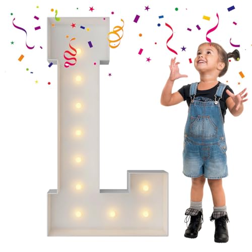 3FT Marquee Letters, Large Light Up Letters L for Love Party Decor