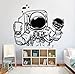 Astronaute Sticker Spaceman Cosmonaute Espace Burger Restauration Rapide Stickers Muraux Vinyle Enfants Garçons Chambre Décoration Accessoires 42X35CM