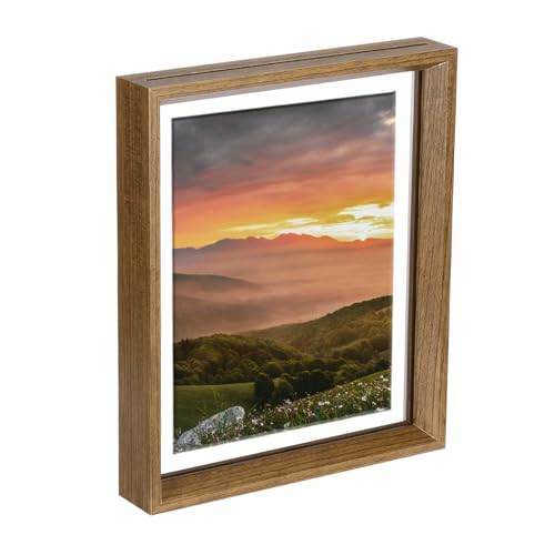 Cadre photo flottant en bois véritable de qualité supérieure - 2