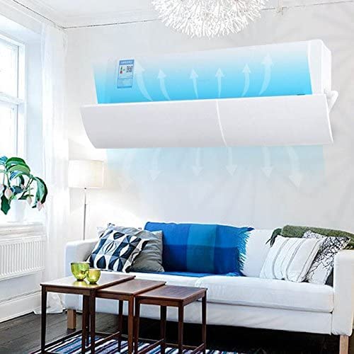 Deflettore Aria Condizionata Regolabile 90x27 Cm | Parabrezza Anti-Diretto Per Split A Parete | ABS Bianco