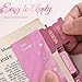 Laminated Bible Tabs, Gold Foil Embossed Lettering Bible Chapter Index Tabs for Women Men, Reposition Large Print Sticky Labels, Easy to Read and Apply, 105Chapters Labels for Easy Navigation (Pink)