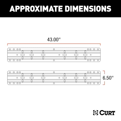 CURT 16204 Industry-Standard 5th Wheel Hitch Rails, Carbide Black, 25,000 Pounds by CURT - Image 2