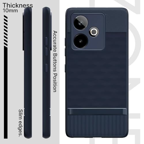 Image of Shockproof Case for Realme GT 7 5G / GT 7T 5G | Full Camera Protection | TPU Flexible Back Cover for Realme GT 7 5G / GT 7T 5G (Steel Blue)