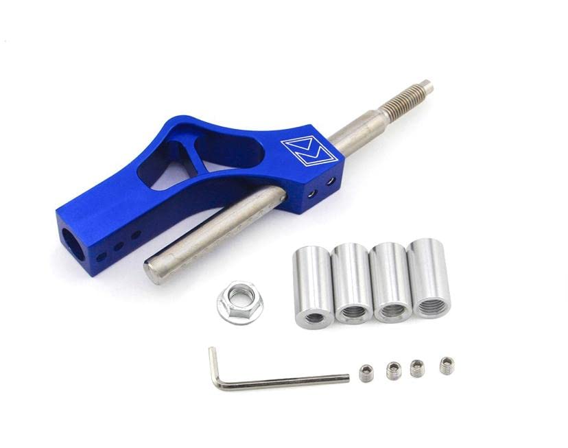 AUTO MT JDM CAR Accessories Gear Shift Knob Adjustable Extender Gear Shift KNOB Height Lever Extension Car Gear Shifter Extender Kit with 4 Adapters (Blue JDM Gear Shift KNOB Extender)