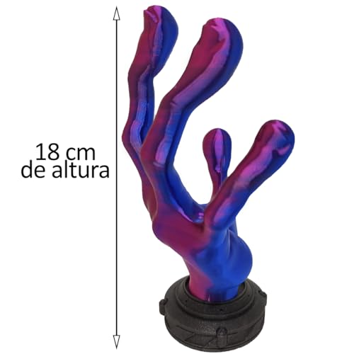 Mão Alienígena Suporte Controle Vídeo Game PS4 PS5 Xbox Bicolor Lilás e Azul