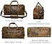 Leather Travel Duffel Bag - Airplane Underseat Carry On Bags By Rustic Town (Medium, Brown)