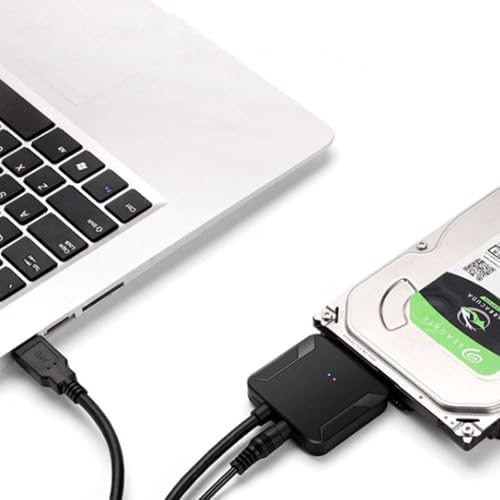 Image of FORIDA USB 3.0 to SATA III Hard Drive Adapter Cable with Power, SATA to USB Converter for 2.5 & 3.5 Inch SSD HDD, 22-Pin (7+15) with 12V /2A DC Port, Plug & Play