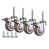 GAOSK Ruedas para Muebles 38mm Goma Rueda De Cuna Universal 