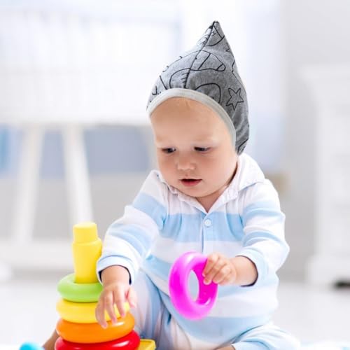 Soft & Breathable Baby Bonnet Hat with Earflap Designing,Newborns Fetal Caps Comfortable Infants Headwear for 0-12 Month4