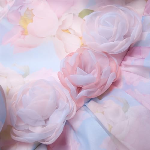 Pettigirl Girls Elegant Summer Flower Printed Clothes Kids Toddler Cute Floral Party Dress Size 2 3 4 5 6 7 8 9 10 11 124