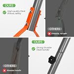 Walensee Weed Cutter à gazon avec lame à double tranchant dentelée à double brin 30 Poignée d'acier de pouce coupé mauvaises herbes envahies Coupe outil de main Cutter à soude en acier pour jardin, cour, champ et ditches