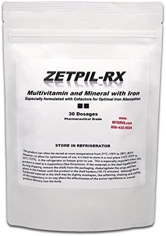 MultiVitamin MultiMineral with Iron - Suppository by Zetpil Suppositories and Transdermal Creams