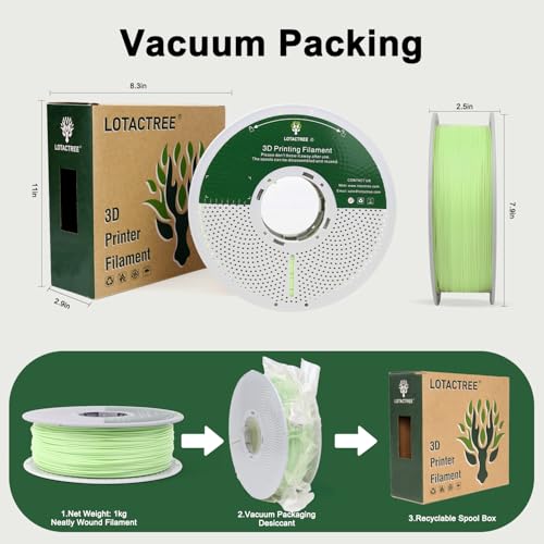 Image of PLA Force Filament 1.75mm, Mint Green PLA Filament 1KG (2.2lbs) | Mint Green 3D Printer Filament Delivers A Fresh, Pastel, And Ice-Cool Color For Cute Diy Crafts