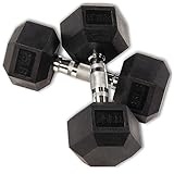 IFAST Rubber Coated Encased Hex Dumbbell, Home Gym Exercise Training Dumbbell for Women Men, Free We