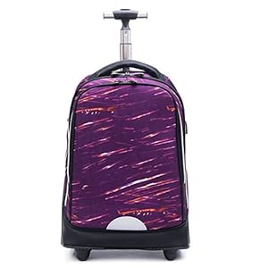 MYALQ Trolley rugzak, schooltas, schoolrugzak, reiskoffer, kinderbagage, waterafstotend, multicolor, 50 x 30 x 25 cm, 45L