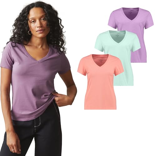 Giorgina Ferri 3'lü Kutu Premium Kadın V Yaka Tee T-shirt Rosie (GF-505 C, L)