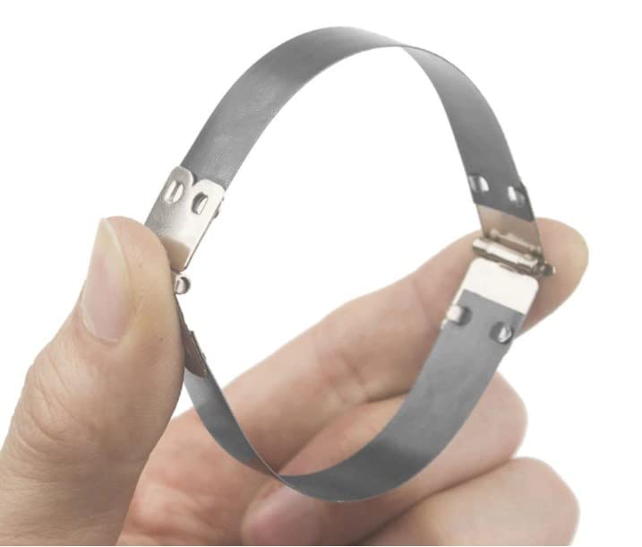 Tia Metal Internal Flex Frame Kiss Clasp with Pins for Leather Squeeze Coin Purse DIY Handbag (5 Inches, 10Pcs)