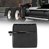 Poly Quarter Fenders for Semi Truck, 24" x 24" Black Plastic Quarter Fenders Set with Tube Bracket and Mounting Hardware, Fit for Freightliner, Kenworth, Volvo, Peterbilt,etc. (Left)