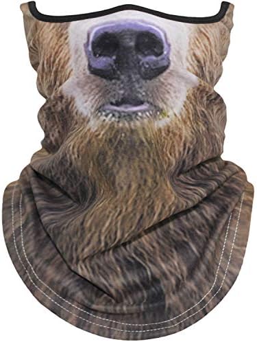 3D Animal Neck Gaiter Balaclava Anti-UV Windproof Face Mask Scarf for Motorcycle Cycling Hiking Ski