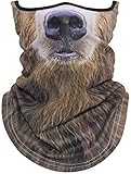 AlleShaw 3D Animal Ski Neck Gaiter Balaclava Face Mask Anti-UV Windproof Face Mask Scarf for Ski Halloween Motorcycle Cycling Hiking(45)