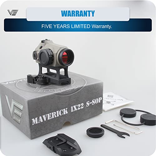 Vector Optics Maverick 1X22 S-Sop Mini 11 Levels Illumination Red Dot Reflex Sight 3Moa Waterproof Rifle Scope Riser Picatinny Mount For Tactics For Hunting For Sporting #TOP7