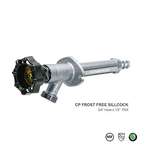 Midline Valve 8426P Sillcock Pipe Chrome Plated Brass Body Frost 1/2 Inch Pex Connection And 3/4 Inch Hose Bib Lead-Free, 4 #TOP1
