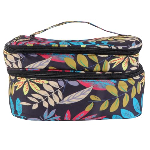 Homoyoyo Bolsa Organizadora Portátil Estuche de Transporte Asa para Esmaltes de Uñas Doble Capa y Tela Oxford Mantiene el Esmalte Ordenado y Vertical para Viaje y Oficina