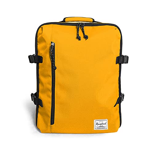 Rangeland Lightweight Under-seat Backpack for Clothes Travel Overnight Women Men, 15.6 Laptop Minimalist Backpack, Stylish and Casual, Papaya