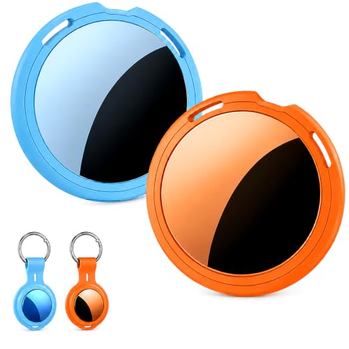 Image of 2 Pack Tracker Tags [Apple MFi Certified] Pair with Apple Find My (iOS Only) Bluetooth Air Smart Tags Key Finder Item Locator Waterproof Finder Worldwide Tracking for Pets Wallet Backpack Dogs Luggage