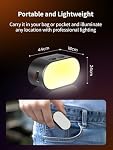 AOCHUAN Magnetic Fill Light for Stabilizer, Mini Video Light w/3 Brightness and 3 Color Adjustment, Strong Magnetic Light Mounted on the Gimbal, Compatible for Hohem Zhiyun Feiyu Gimbal Stabilizer.