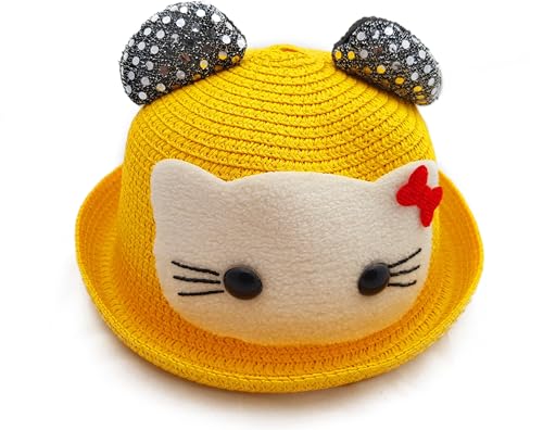 Image of VRITRAZ Baby Boy's and Girl's Kids Children Cute Printed Cartoon Gift Summer Fancy Dress Straw Fasion Hat Cap 1