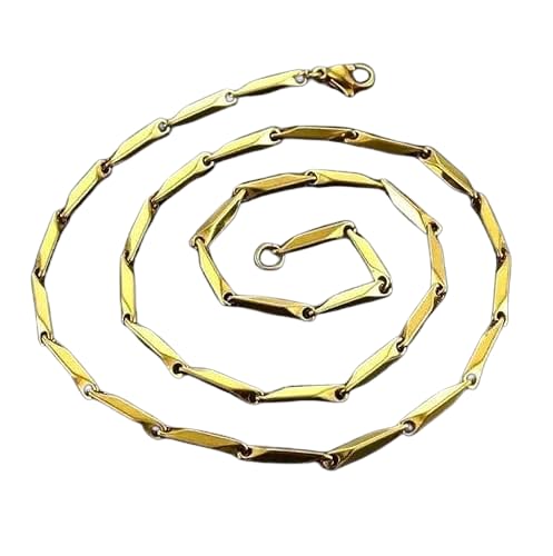Real Treasure Artificial Gold-Plated Stainless Steel Linked Chain Necklace for Men-image-8