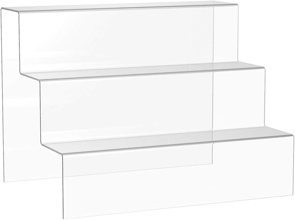 Vosarea Acrylic Riser Display Shelf 3-layer Clear Stand For Amiibo Funko Pop Figures Cabinet Countertop Cake Cupcakes Organizer Holder 30cm